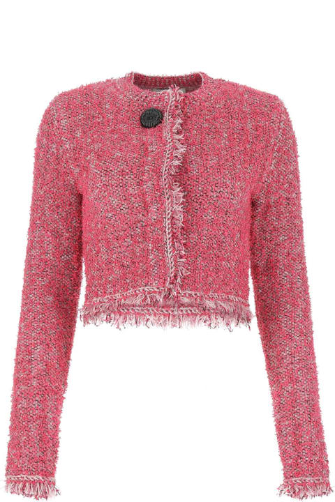 Lanvin Sweaters for Women Lanvin Fuchsia Bouclã© Cardigan