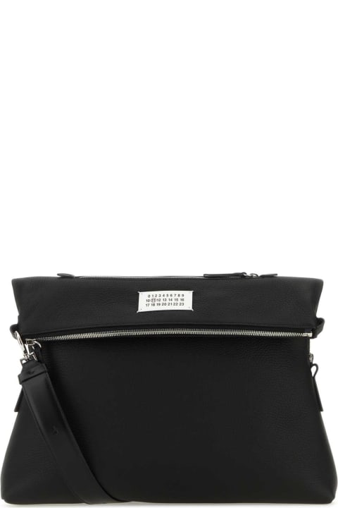 Bags for Men Maison Margiela Black Leather Crossbody Bag