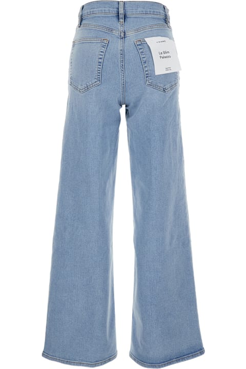 Frame for Men Frame 'le Slim Palazzo' Blue Jeans With Belt Loops And Wide Leg In Denim Woman