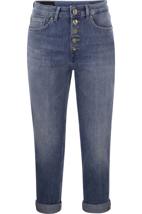 Fashion for Women Dondup Koons - Loose Jeans With Jewelled Buttons