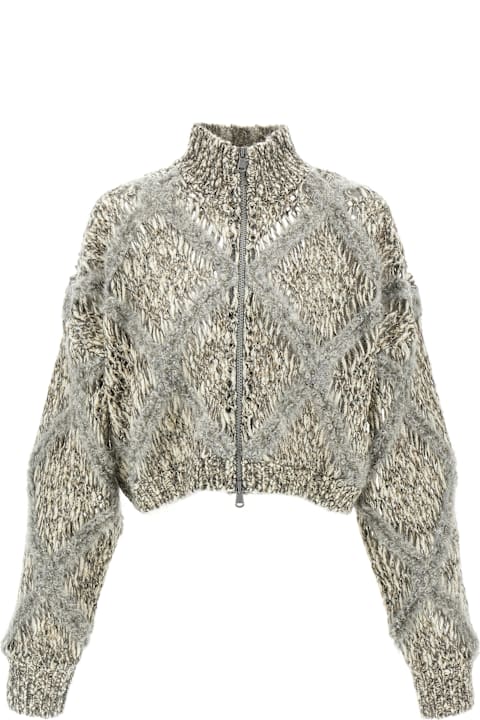 Sweaters for Women Brunello Cucinelli Sequin Cropped Cardigan