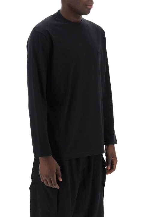 Y-3 Topwear for Men Y-3 Logo Print Long-sleeved T-shirt T-Shirt