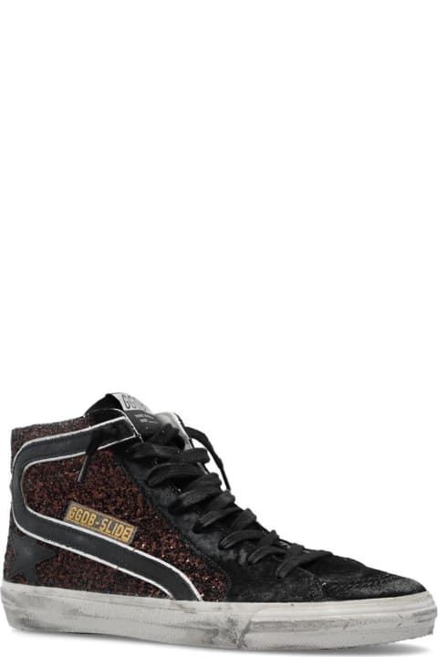 Fashion for Women Golden Goose Slide Glitter High-top Lace-up Sneakers