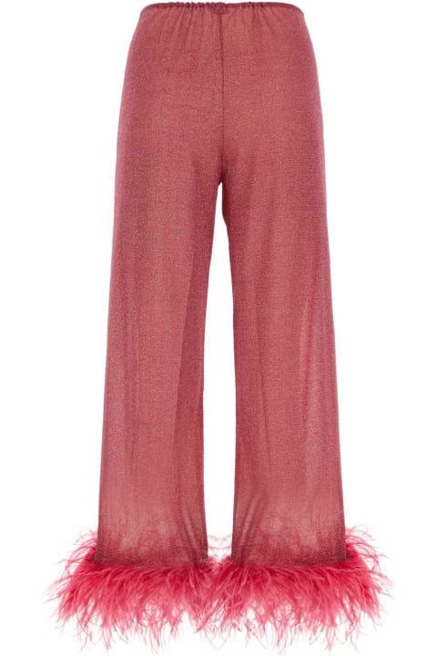 Oseree for Women Oseree Dark Pink Nylon Blend See-through Pant