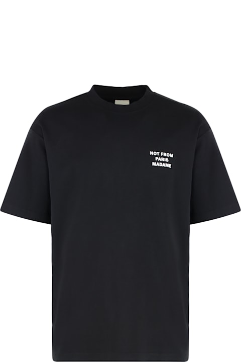 Fashion for Men Drôle de Monsieur Slogan Cotton Crew-neck T-shirt