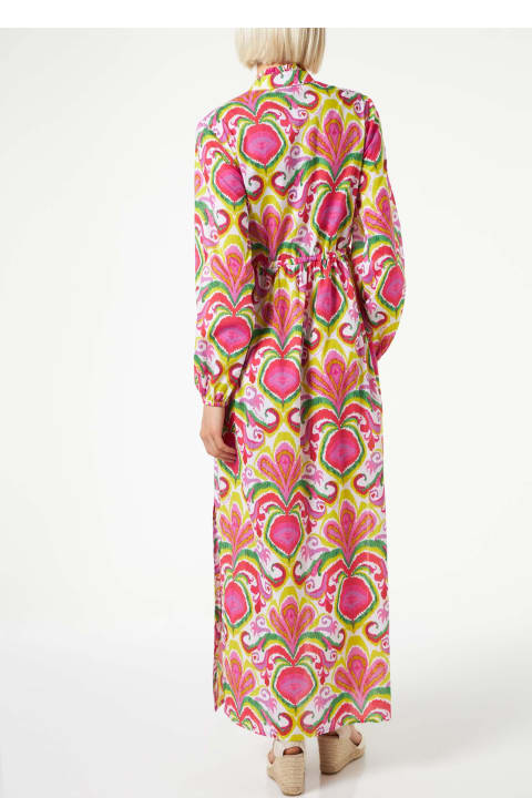 Homeware MC2 Saint Barth Woman Beach Dress With Ikat Print