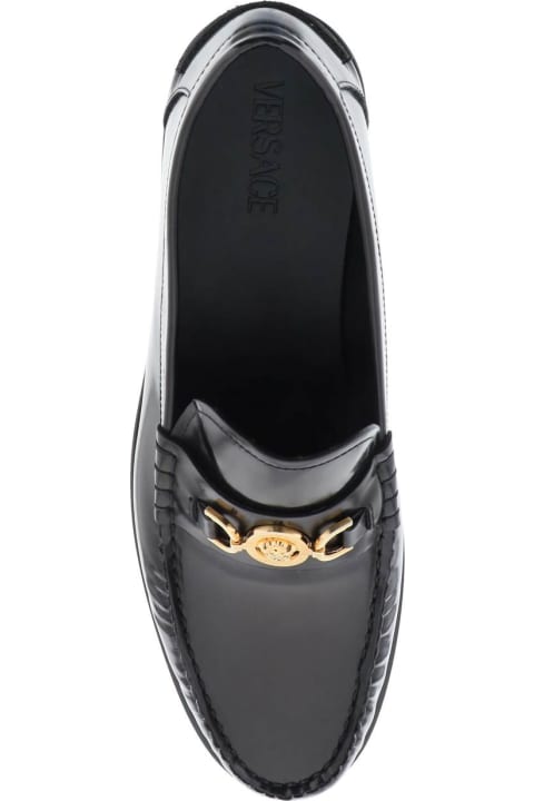 Versace for Men Versace Black Leather Loafers