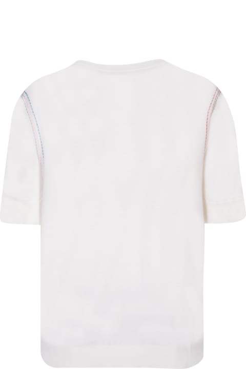 Paul Smith for Women Paul Smith Short Sleeves White T-shirt