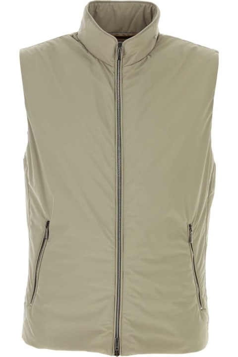 Moorer Coats & Jackets for Men Moorer Sand Polyester Senio Sleeveless Jacket