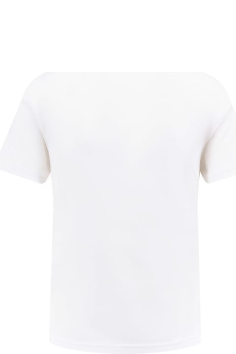 Gucci for Women Gucci White Cotton T-shirt With Logo Print