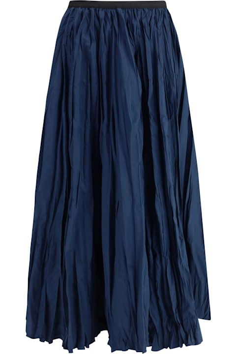 Homeware Sara Roka Crinkle-effect Design Pleated Midi Skirt