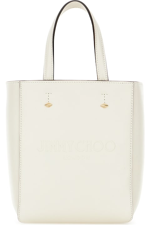 Jimmy Choo Totes for Women Jimmy Choo White Leather Lenny Handbag