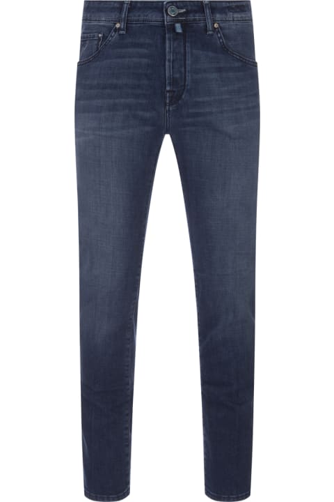 Fashion for Women Jacob Cohen Scott Cropped Jeans In Dark Blue Stretch Denim