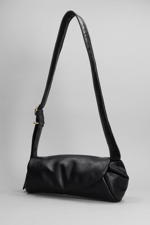 Jil Sander Shoulder Bags for Women Jil Sander Cannolo Piccolo Shoulder Bag In Black Leather