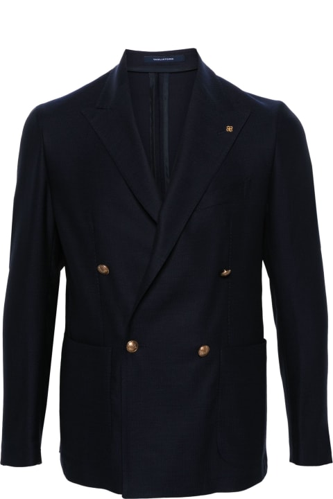 Tagliatore Coats & Jackets for Women Tagliatore Navy Blue Virgin Wool Blazer
