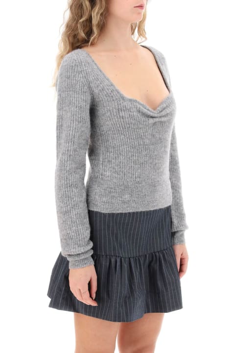 Ganni for Women Ganni Grey Merino Blend Sweater