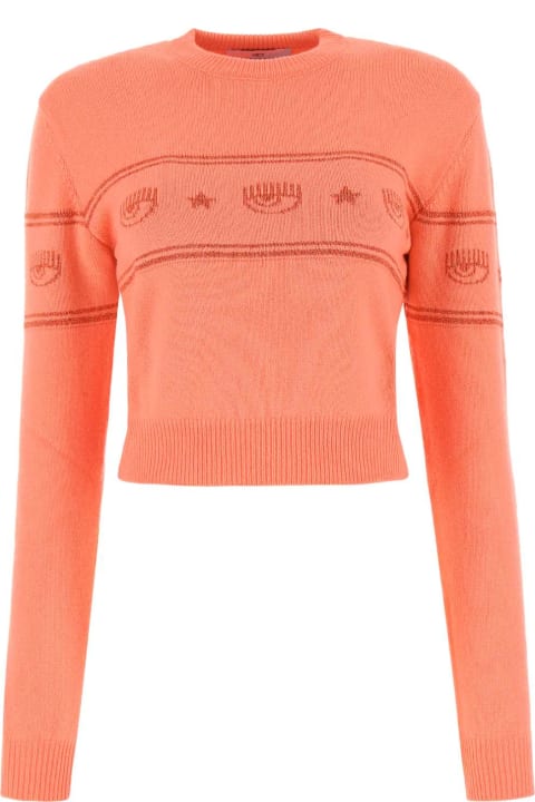 Fashion for Women Chiara Ferragni Salmon Wool Blend Sweater