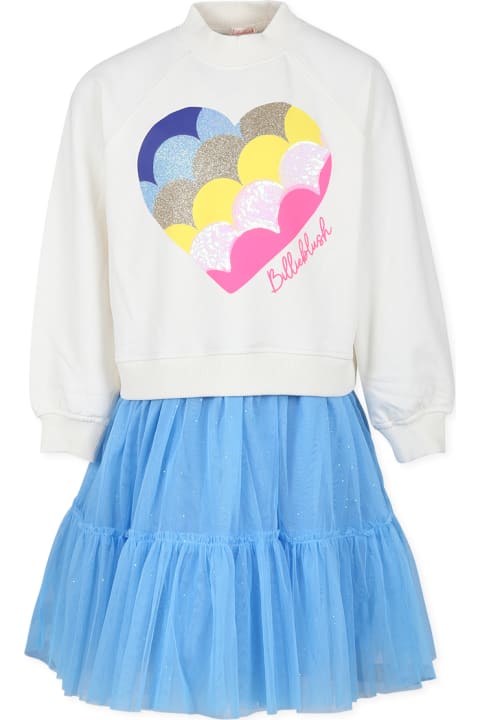 Homeware Billieblush Ivory T-shirt For Girl With Hearts