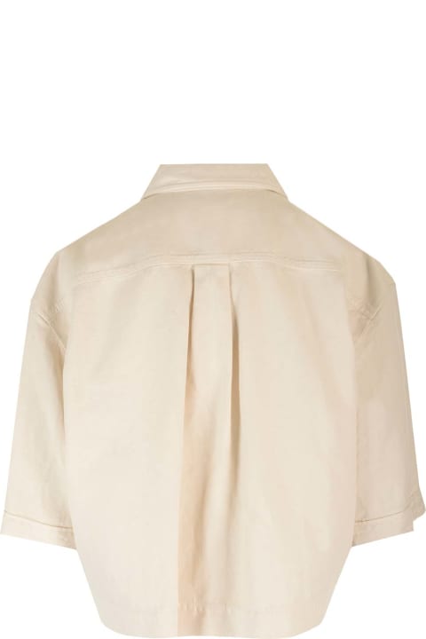 Brunello Cucinelli Clothing for Women Brunello Cucinelli Cropped Shirt In Cotton And Linen