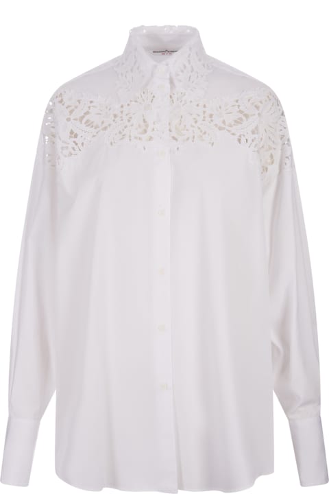 Ermanno Scervino Topwear for Women Ermanno Scervino White Shirt With Guipure Lace