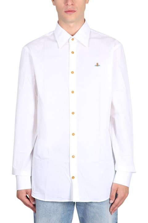 メンズ シャツ Vivienne Westwood Shirt With Orb Embroidery