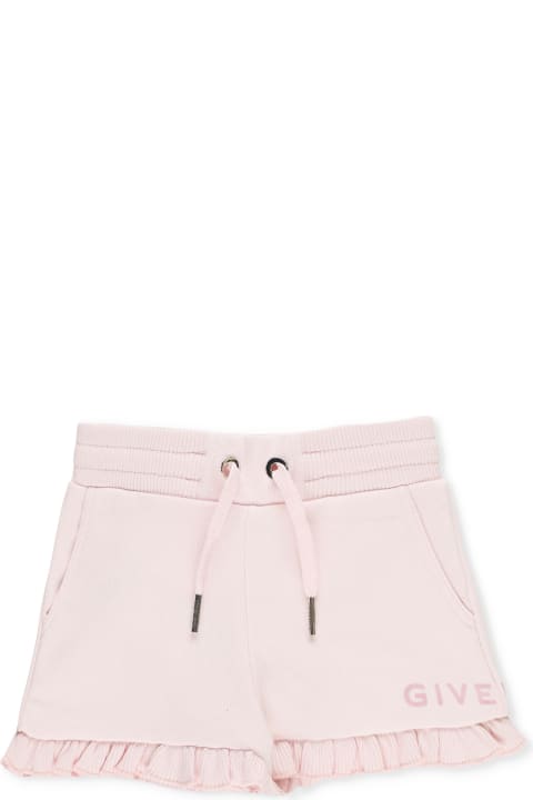 Givenchy Bottoms for Baby Girls Givenchy Cotton Shorts With Logo