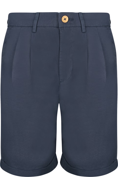 Peninsula Swimwear Clothing for Men Peninsula Swimwear Blue Linen Cargo Bermuda Shorts
