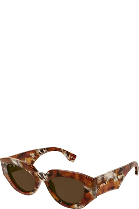 Gucci Eyewear لـ Kids Gucci Eyewear Gucci Gg2007s Linea Re-ace 002 Havana Brown Sunglasses