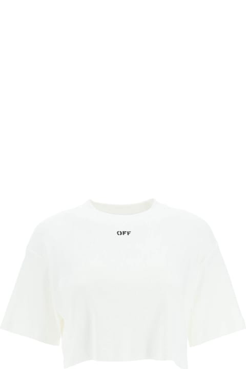 Off-White Topwear for Women Off-White Cropped Logo T-shirt