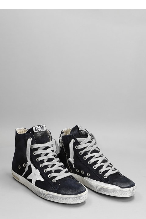 Francy Sneakers In Blue Suede