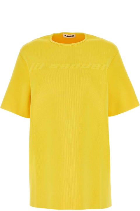 Jil Sander Topwear for Women Jil Sander Yellow Viscose Blend T-shirt