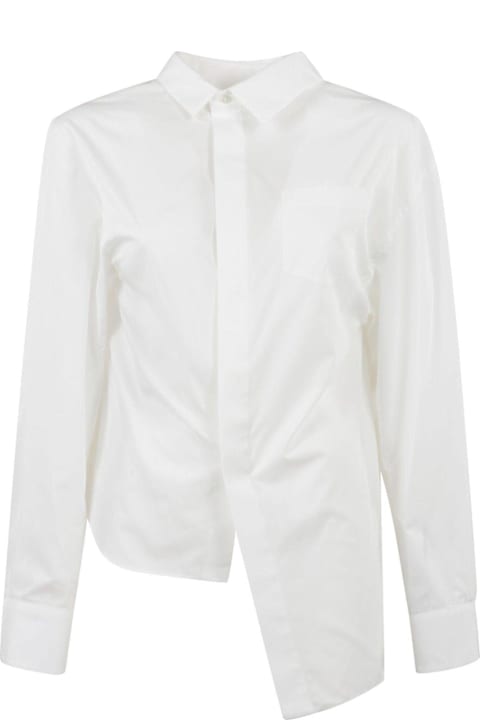 Sacai ملابس علوية لـ السيدات Sacai Asymmetric Hem Poplin Shirt