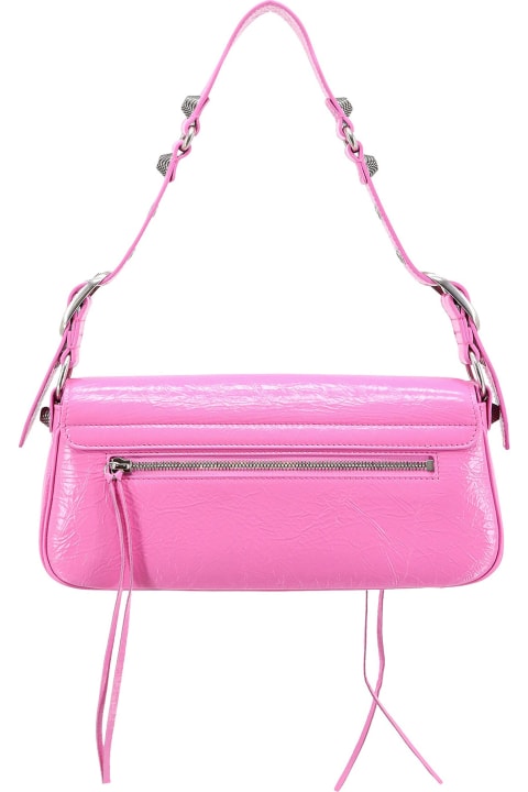 Balenciaga حقائب لـ السيدات Balenciaga Fuchsia Leather Small Le Cagole Sling Shoulder Bag