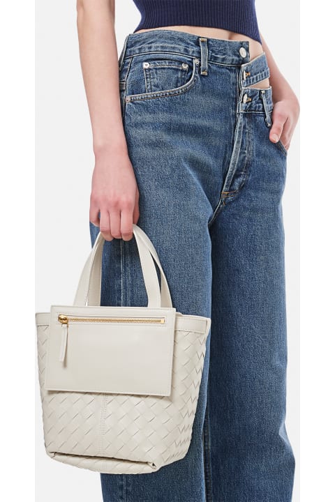 Bottega Veneta Sale for Women Bottega Veneta Small Flip Flap Leather Tote Bag