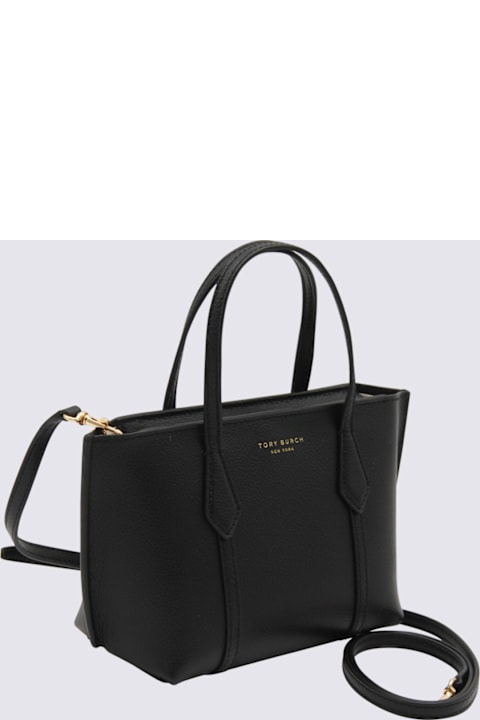 Tory Burch Black Leather Perry Mini Tote