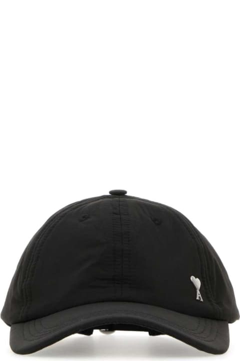 Hats for Women Ami Alexandre Mattiussi Black Nylon Baseball Cap
