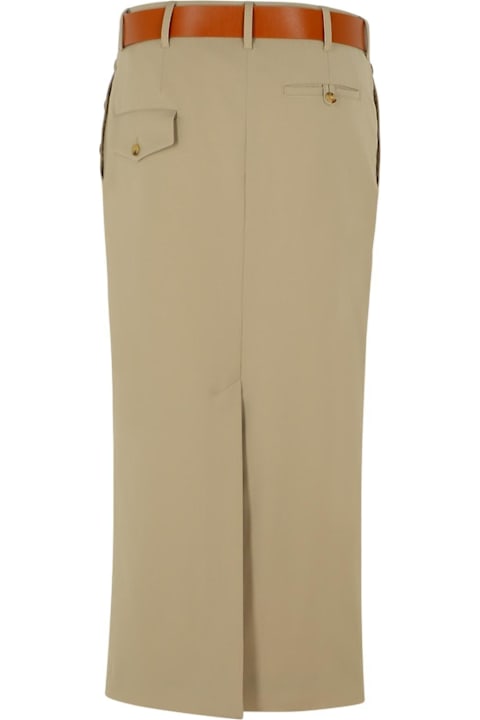 Fashion for Kids Moschino Belted Buckle Detailed Midi Skirt