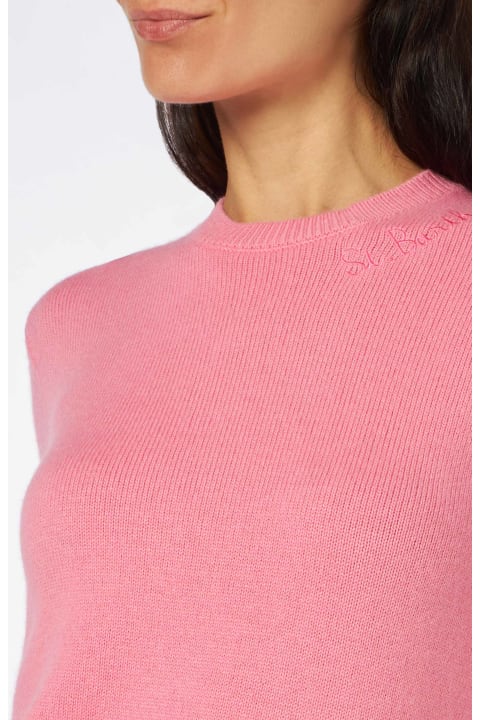 Fashion for Men MC2 Saint Barth Woman Pink Cashmere Blend Sweater New Queen