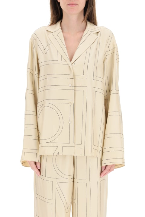 Clothing for Women Totême Silk Twill Pajama Shirt