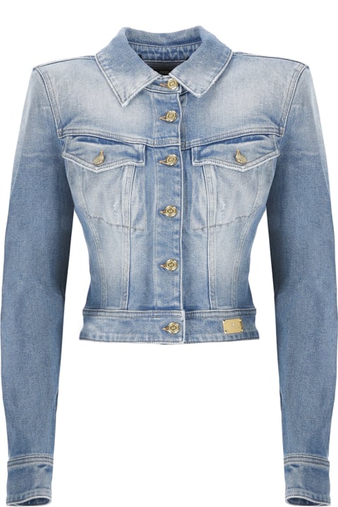 Elisabetta Franchi Coats & Jackets for Women Elisabetta Franchi Cotton Jeans Jacket