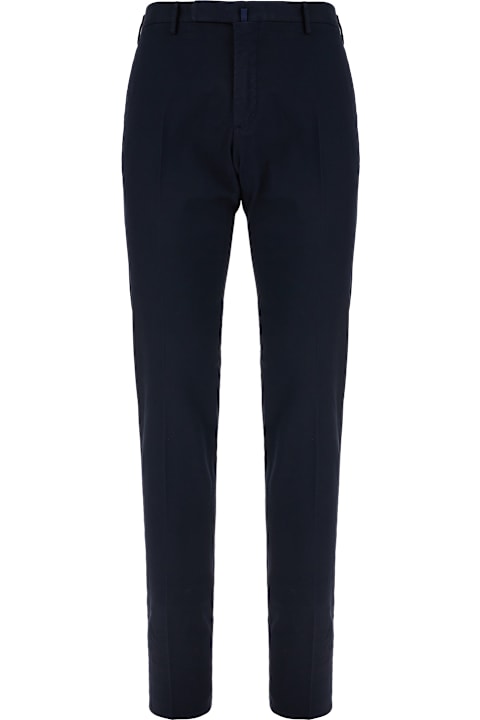 Incotex Clothing for Men Incotex Midnight Blue Stretch Cotton Pant