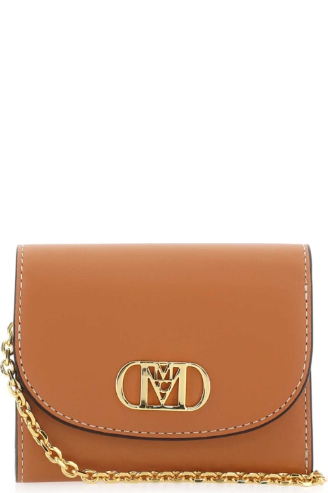 Wallets for Men MCM Caramel Leather Mini Mode Travia Wallet
