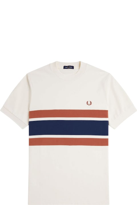 Fred Perry for Kids Fred Perry Cotton T-shirt With Striped Motif