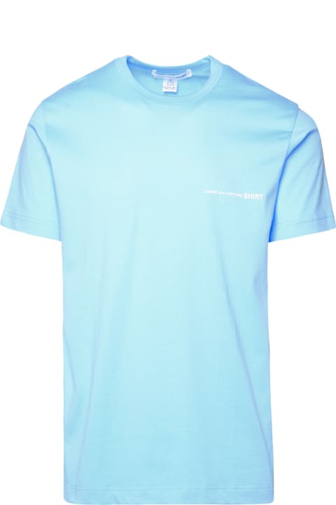 Comme des Garçons Shirt Boy Topwear for Men Comme des Garçons Shirt Boy Light Blue Cotton T-shirt