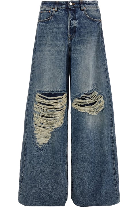 ウィメンズ VETEMENTSのデニム VETEMENTS Destroyed Jeans