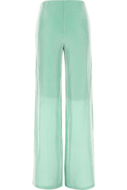 Rotate by Birger Christensen Pants & Shorts for Women Rotate by Birger Christensen Sea Green Nylon Blend Pants