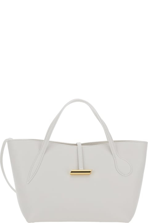 Little Liffner Bags for Women Little Liffner 'petite Penne' White Tote Bag With Side Pocket In Leather Woman