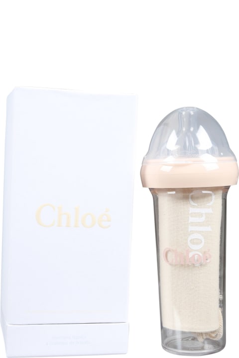 Chloé Accessories & Gifts for Baby Boys Chloé Pink Set For Baby Girl With Logo