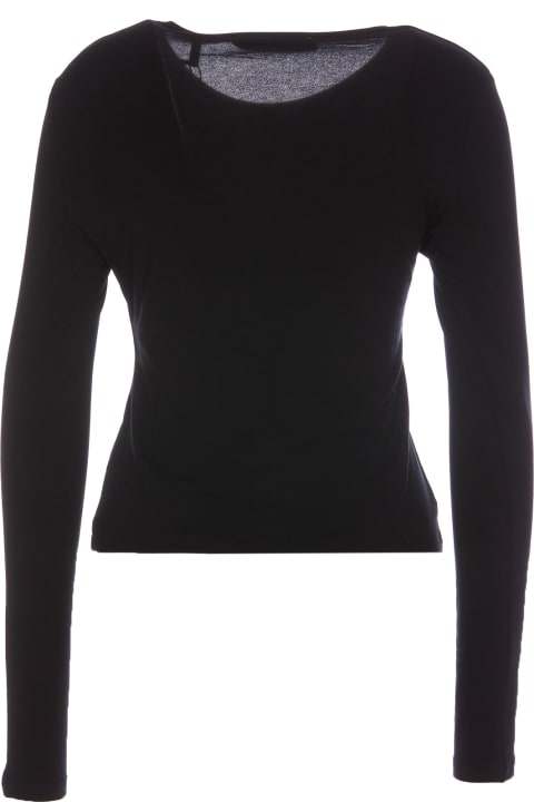 Rotate by Birger Christensen Sweaters for Women Rotate by Birger Christensen Long Sleeves Logo T-shirt