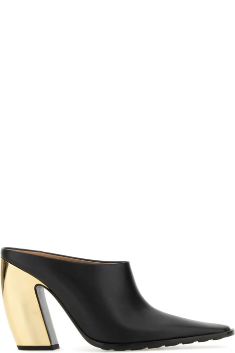 Bottega Veneta Shoes for Women Bottega Veneta Black Leather Tex Mules